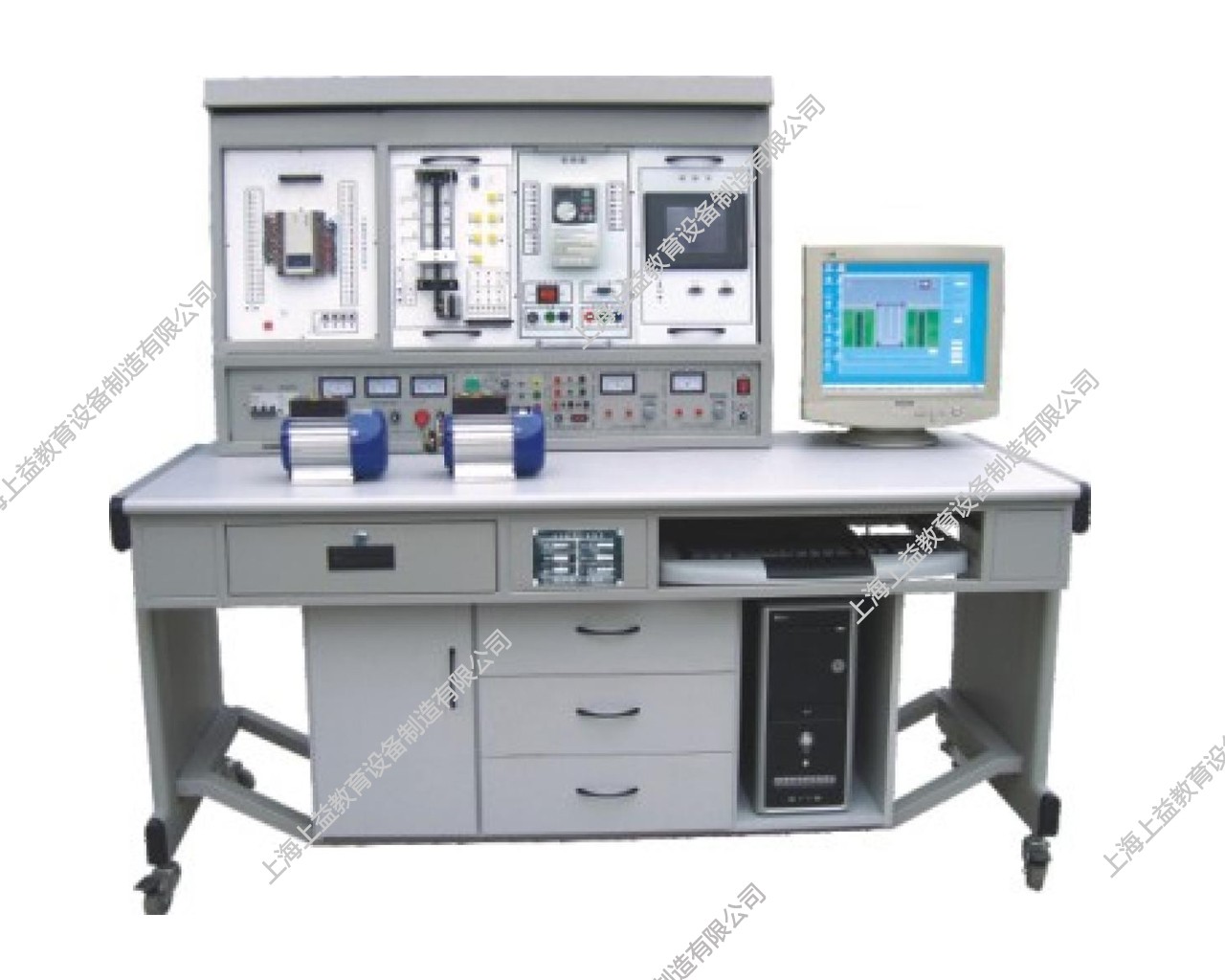 SYPLC-104B網(wǎng)絡型PLC可編程控制器/變頻調(diào)速/電氣控制及單片機綜合實驗裝置（PLC、變頻器、觸摸屏、電氣控制、單片機）