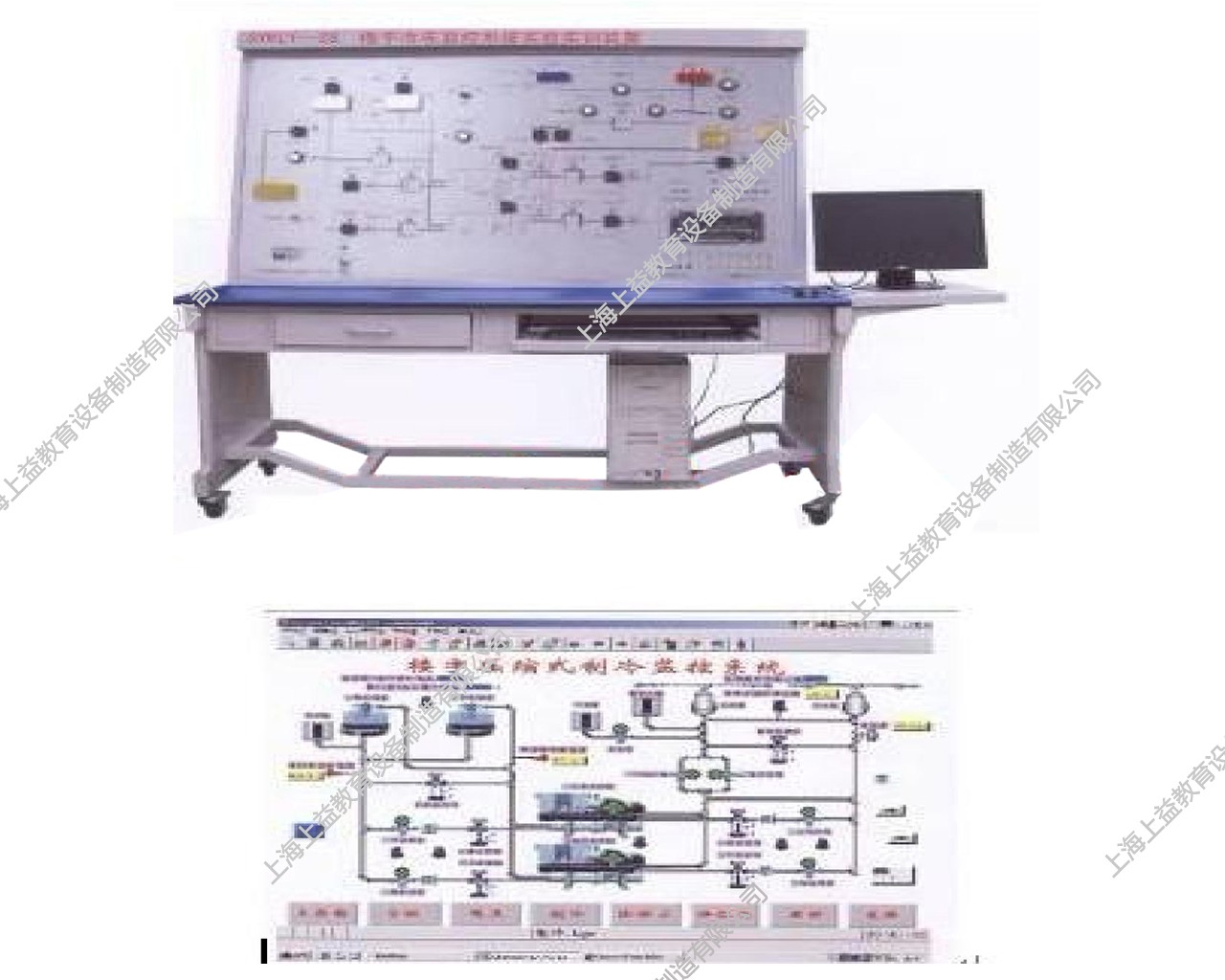 SYKLY-28	樓宇冷凍監(jiān)控系統(tǒng)實驗實訓裝置